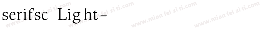 serifsc Light字体转换